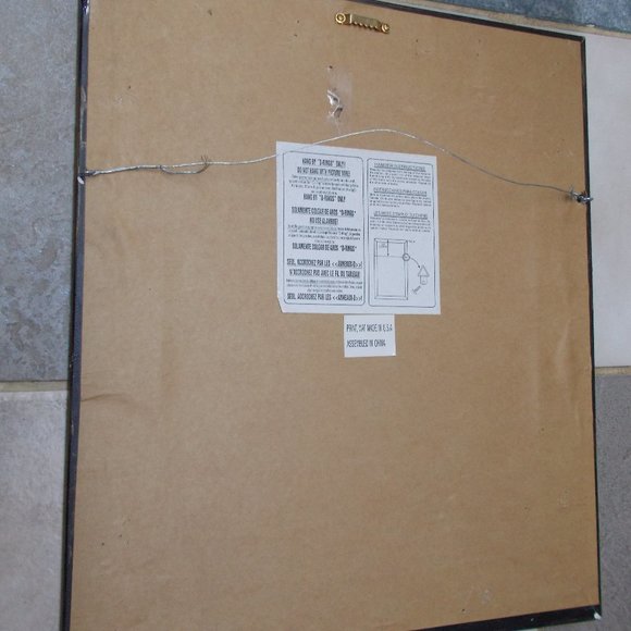 Rooster print matted & framed print approximately 9.5"x7 1/4", frame 18.5"x15.5" - Picture 3 of 3